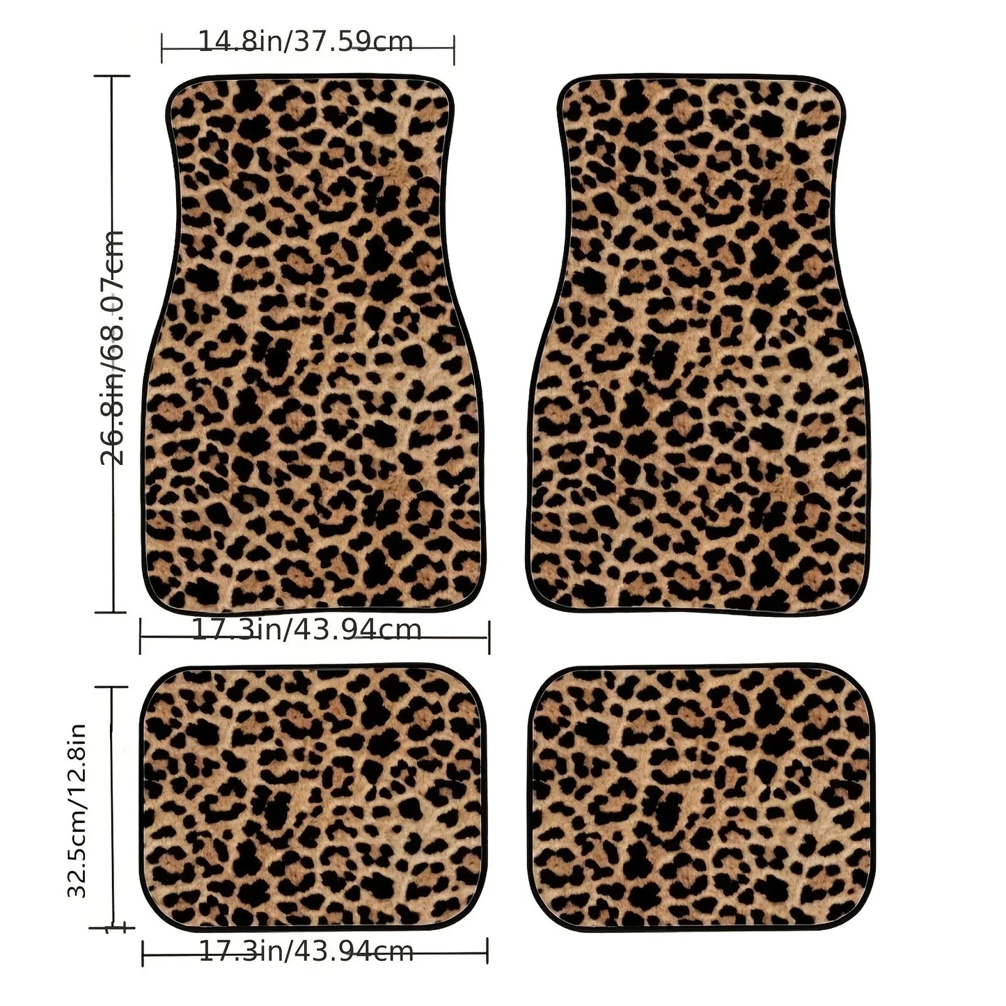 Leopardikuvioiset Auton Lattiamatot