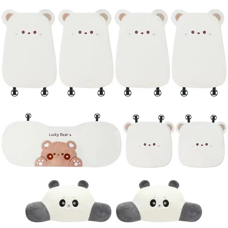 PLUSHQUEEN söpöilyä ilman leopardia AUTON PENKINSUOJASETTI