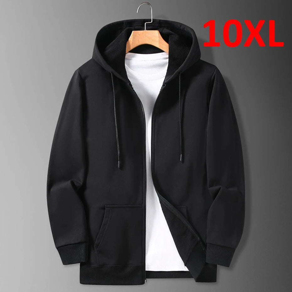 Raju ja musta Vetoketjuhuppari Miehille Iso Kokoon 10XL