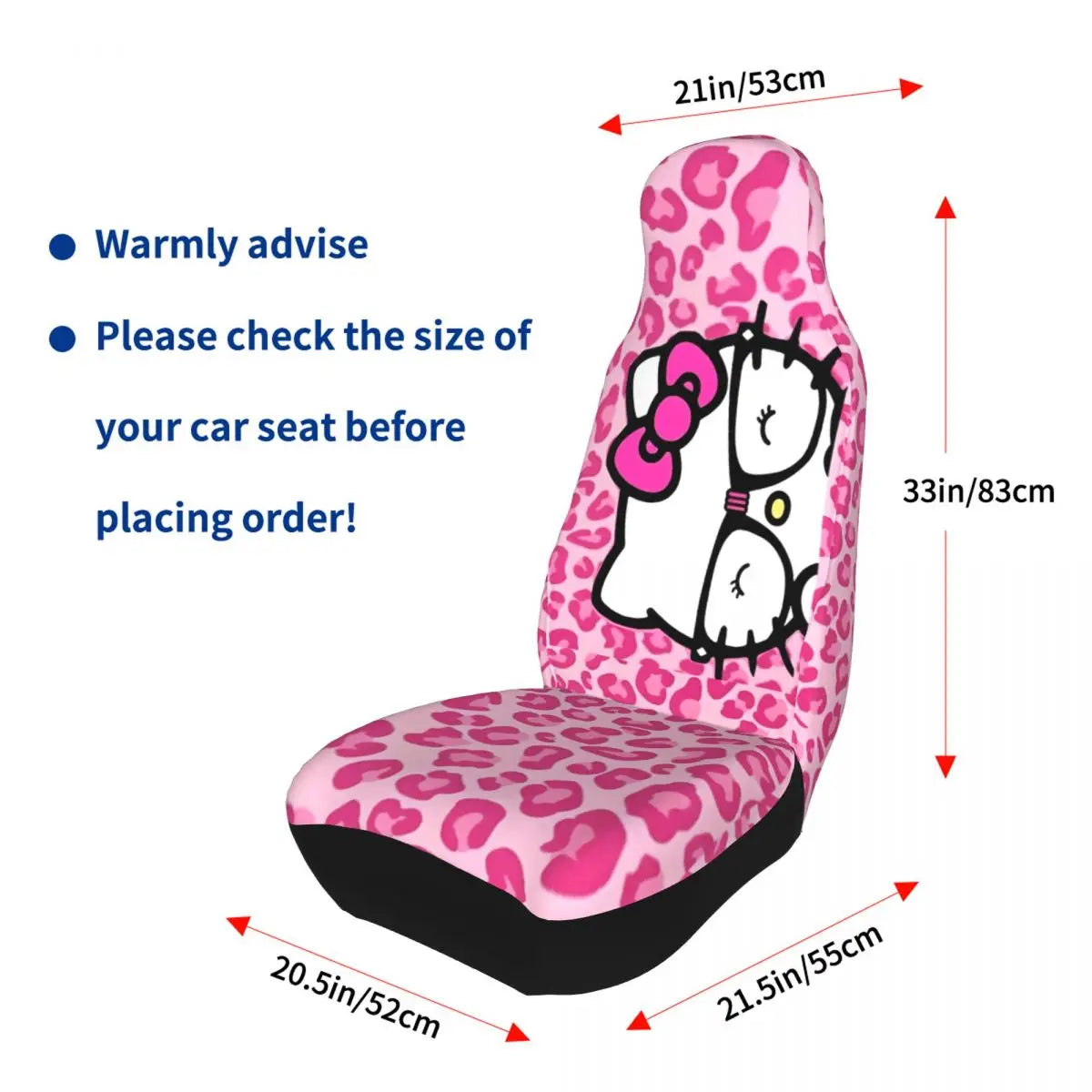 Hello Kitty Pink Leopard PLUSHQUEEN AUTON PENKINSUOJASETTI