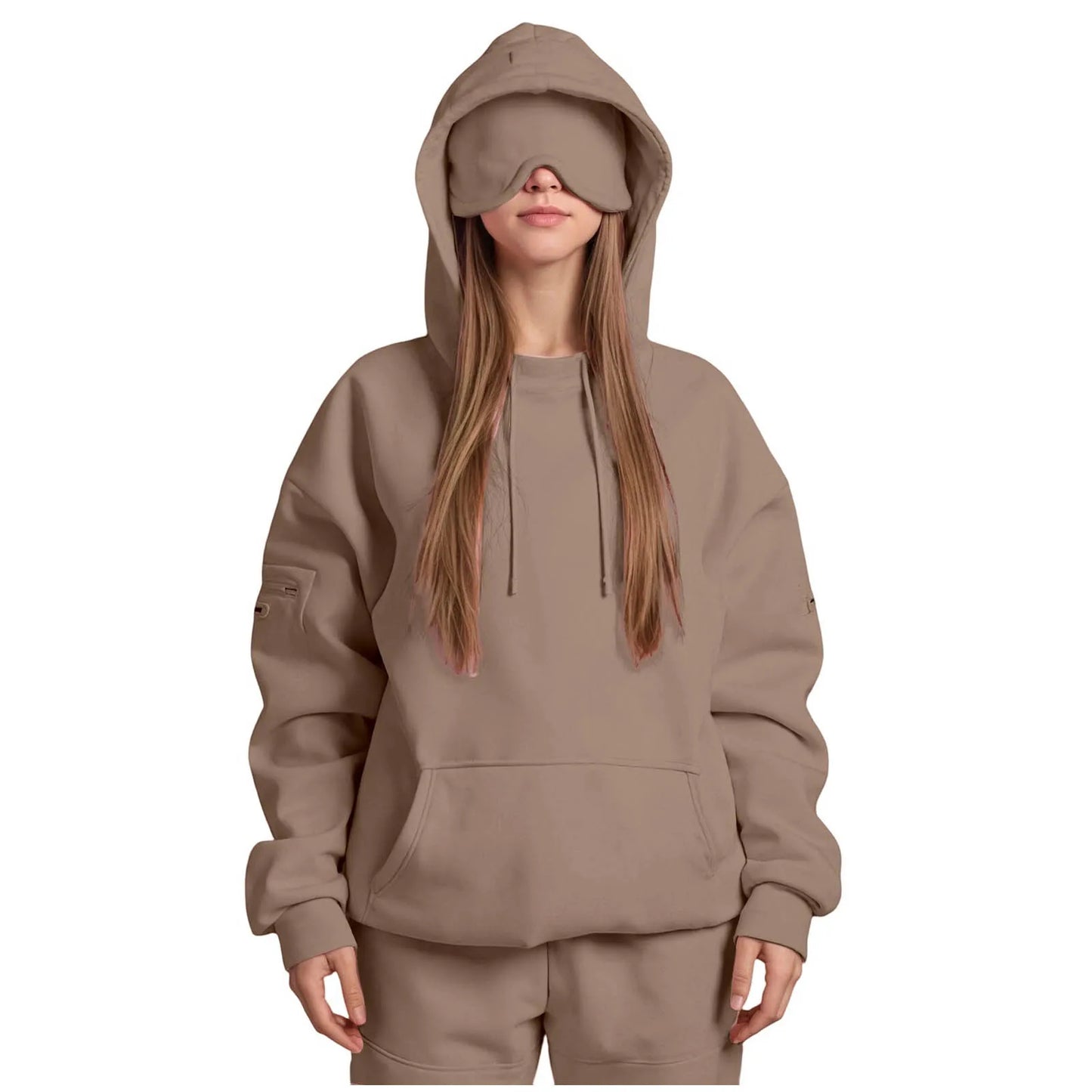 Rebel X 100 Naamattomat Naisten Plus Size Silmämaski-Huppari ja verkkarit
