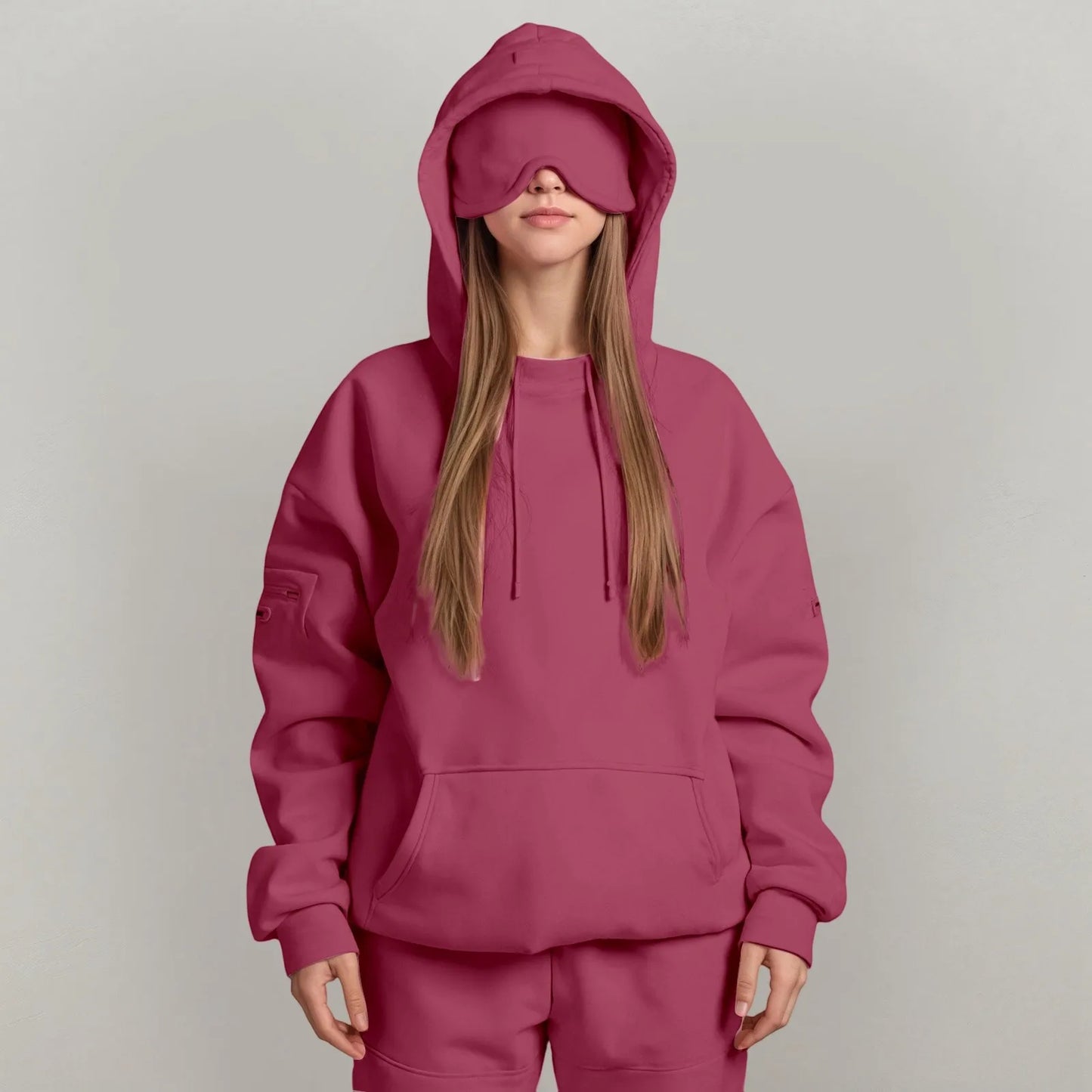 Rebel X 100 Naamattomat Naisten Plus Size Silmämaski-Huppari ja verkkarit
