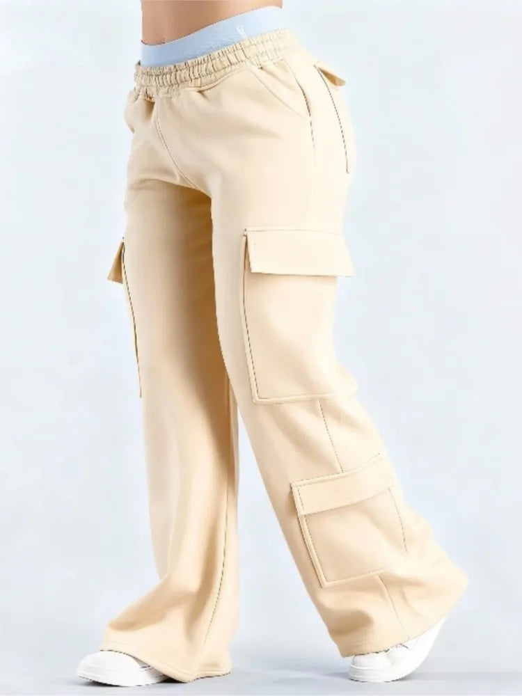 Rebel X 100 Naisten Ronskit Housut – Taskut, Wide Leg, Casual
