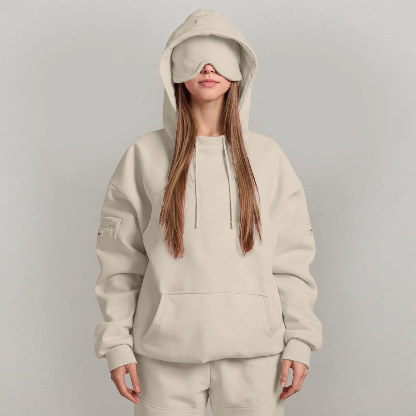 Rebel X 100 Naamattomat Naisten Plus Size Silmämaski-Huppari ja verkkarit