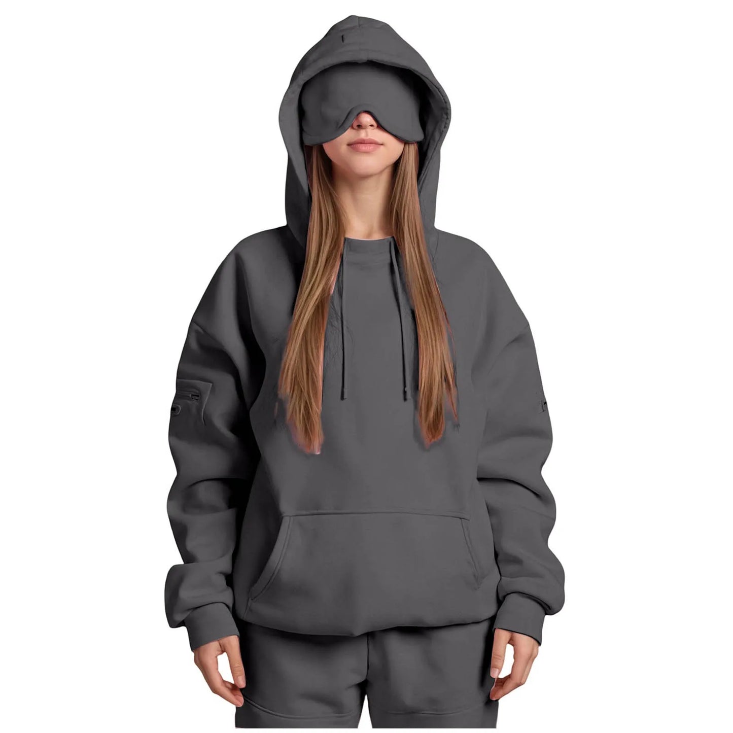 Rebel X 100 Naamattomat Naisten Plus Size Silmämaski-Huppari ja verkkarit