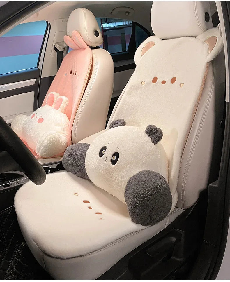 PLUSHQUEEN söpöilyä ilman leopardia AUTON PENKINSUOJASETTI