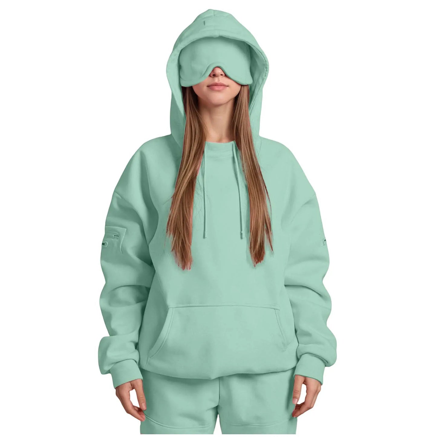Rebel X 100 Naamattomat Naisten Plus Size Silmämaski-Huppari ja verkkarit