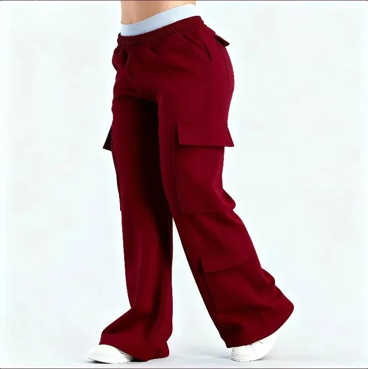 Rebel X 100 Naisten Ronskit Housut – Taskut, Wide Leg, Casual