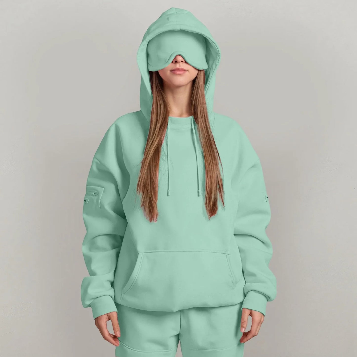 Rebel X 100 Naamattomat Naisten Plus Size Silmämaski-Huppari ja verkkarit