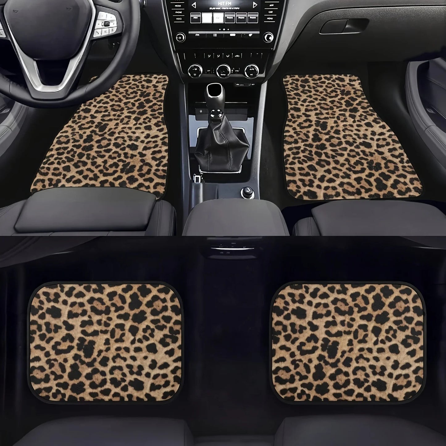 Leopardikuvioiset Auton Lattiamatot