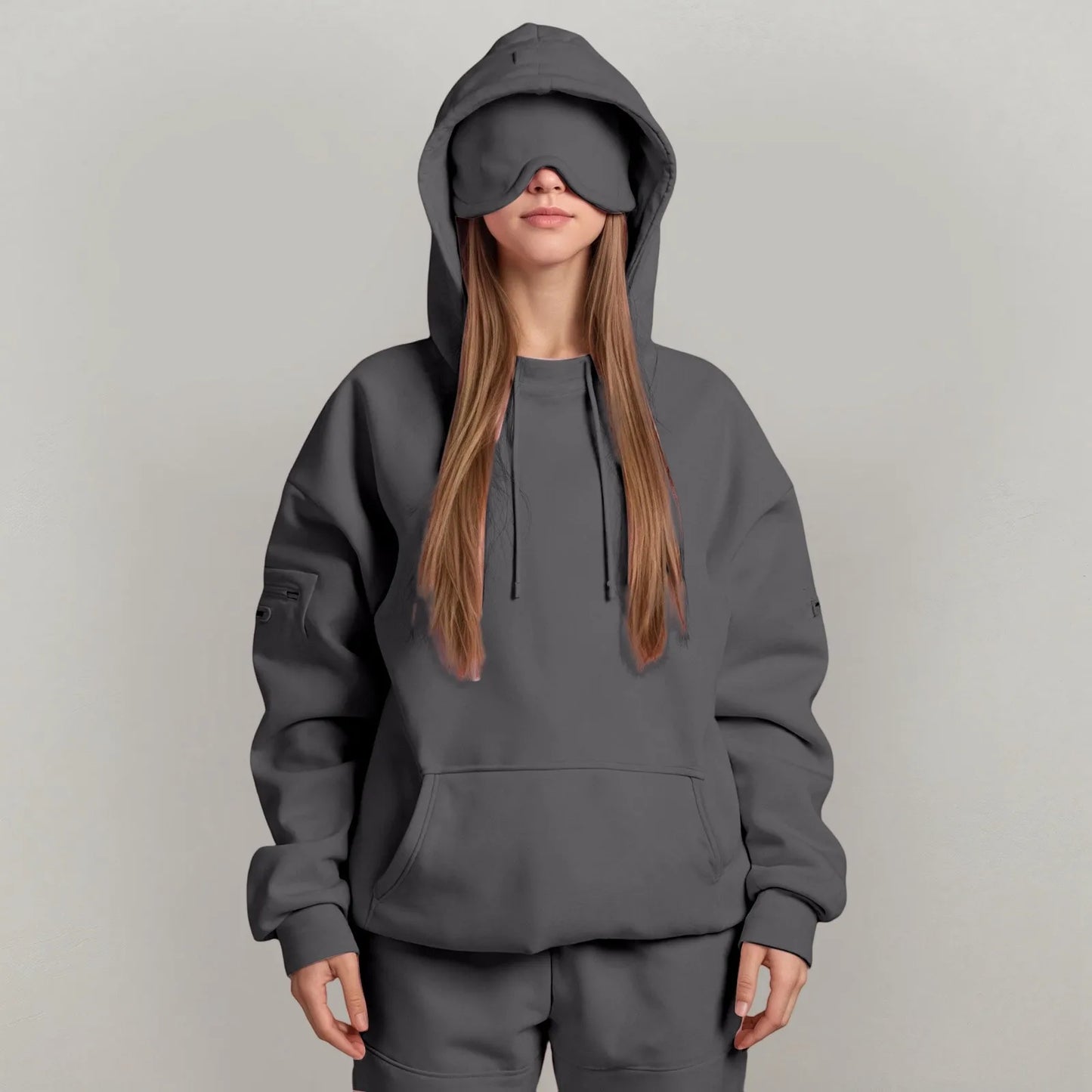 Rebel X 100 Naamattomat Naisten Plus Size Silmämaski-Huppari ja verkkarit