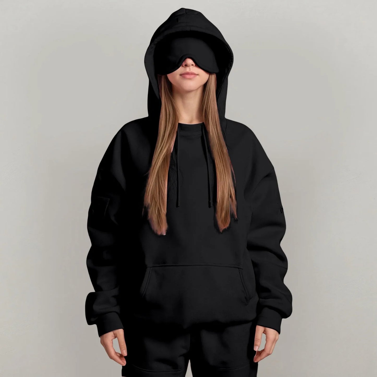 Rebel X 100 Naamattomat Naisten Plus Size Silmämaski-Huppari ja verkkarit