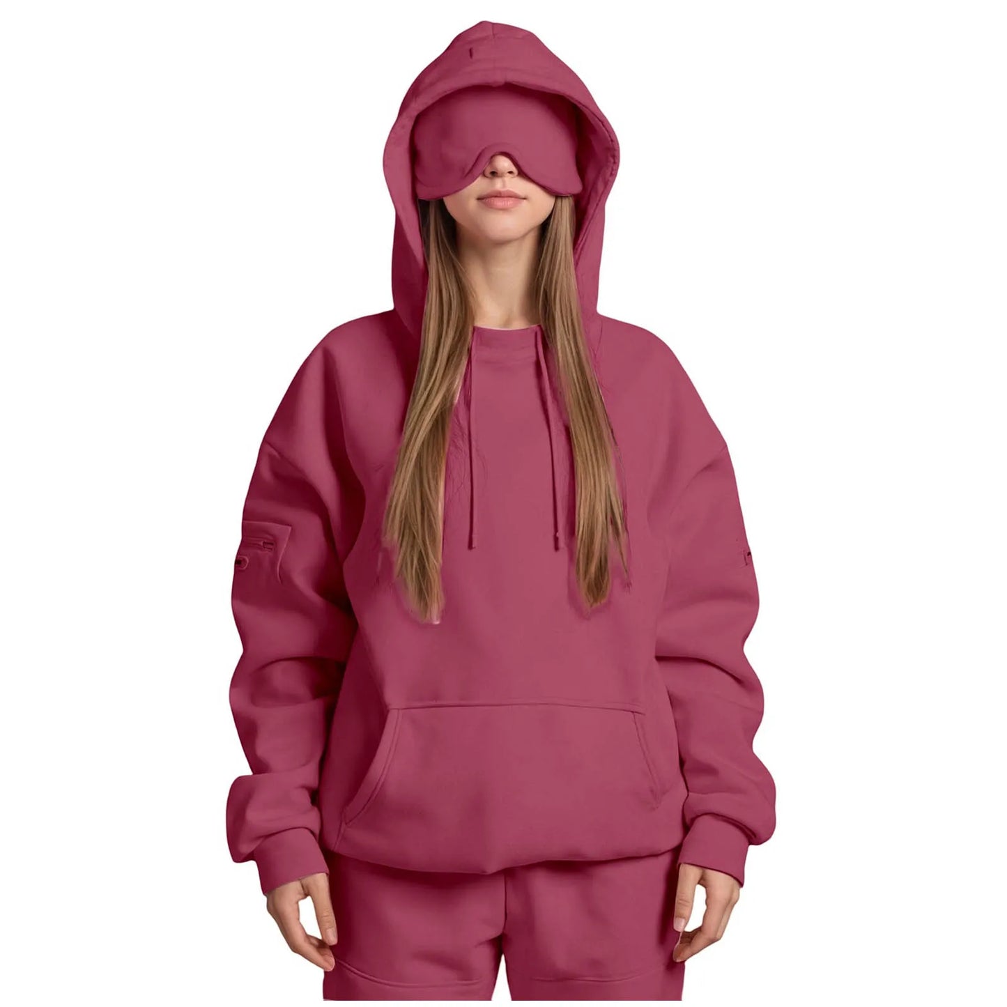 Rebel X 100 Naamattomat Naisten Plus Size Silmämaski-Huppari ja verkkarit