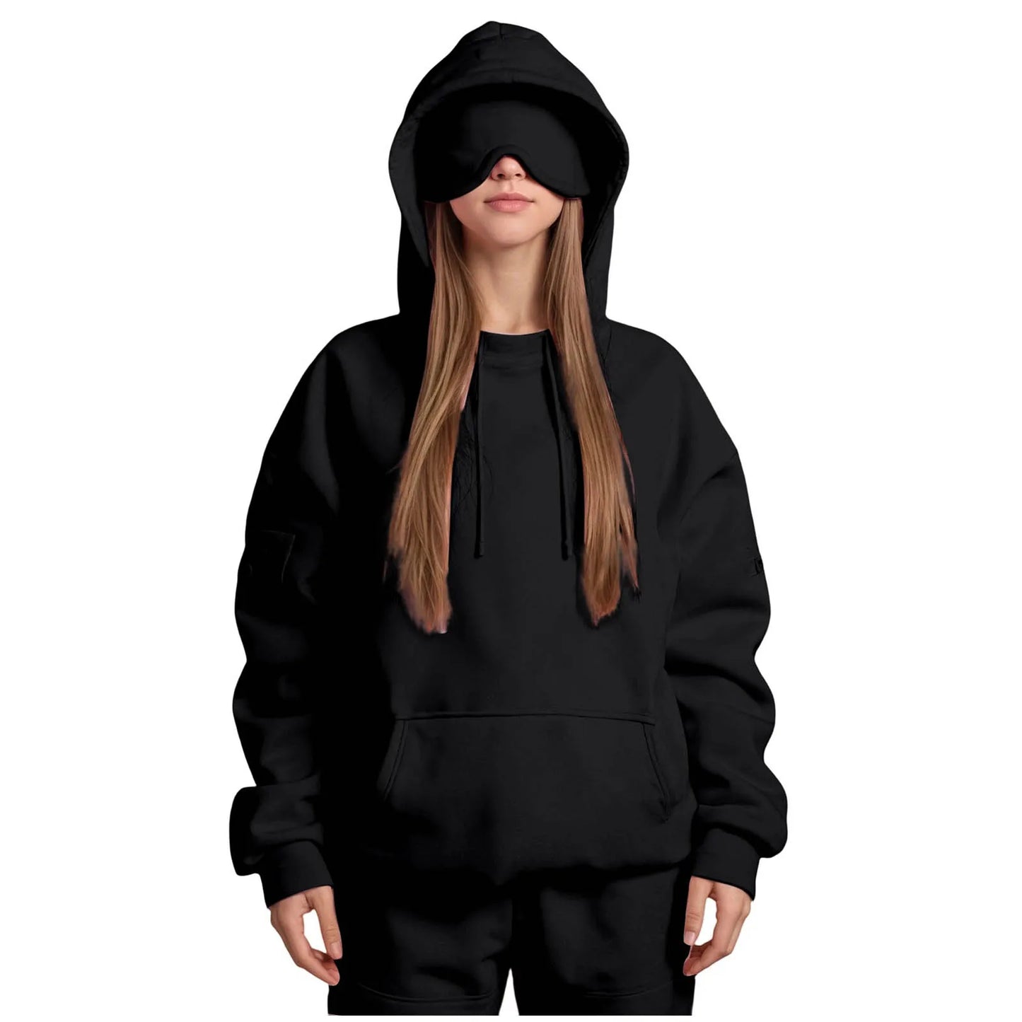 Rebel X 100 Naamattomat Naisten Plus Size Silmämaski-Huppari ja verkkarit