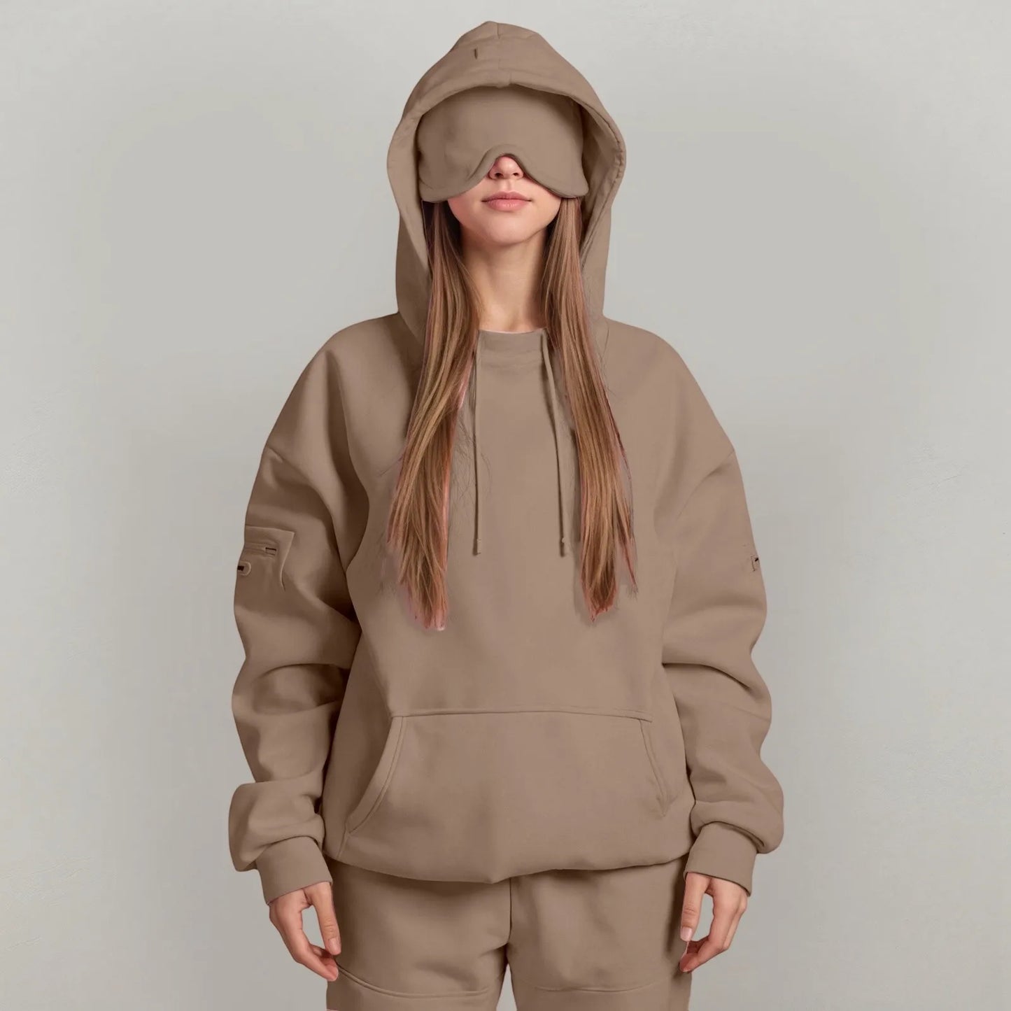 Rebel X 100 Naamattomat Naisten Plus Size Silmämaski-Huppari ja verkkarit