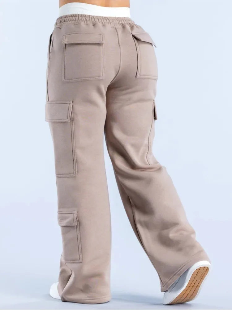 Rebel X 100 Naisten Ronskit Housut – Taskut, Wide Leg, Casual