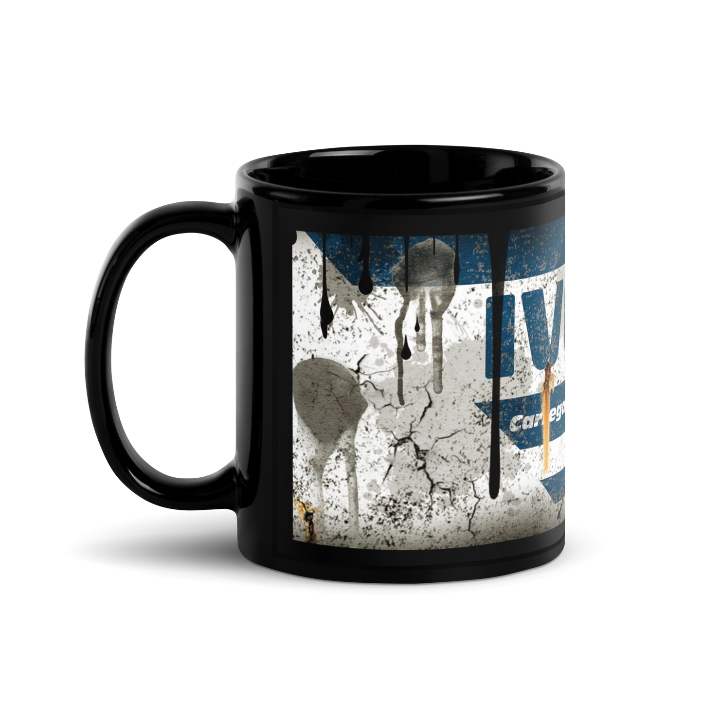 Musta kiiltävä muki - iveko