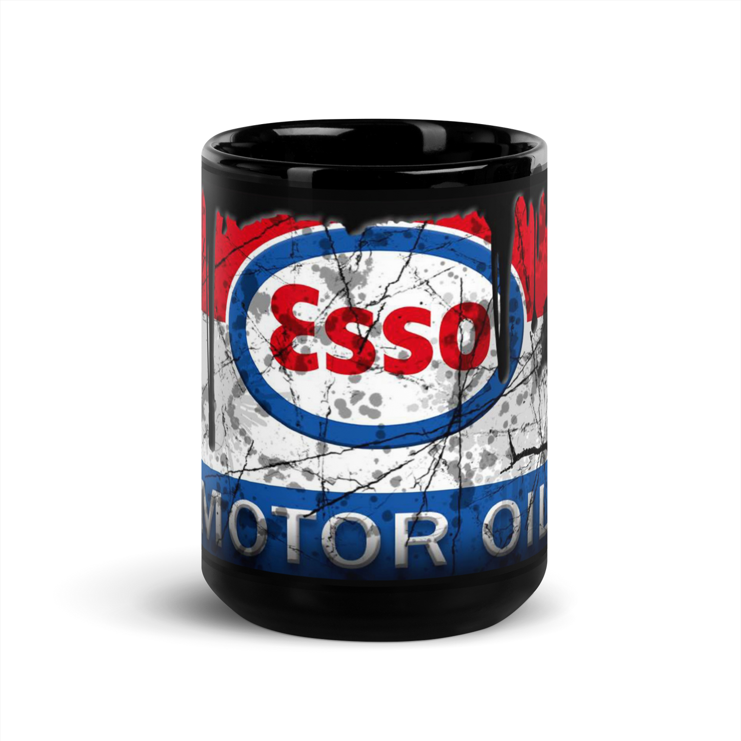 Musta kiiltävä muki - esso