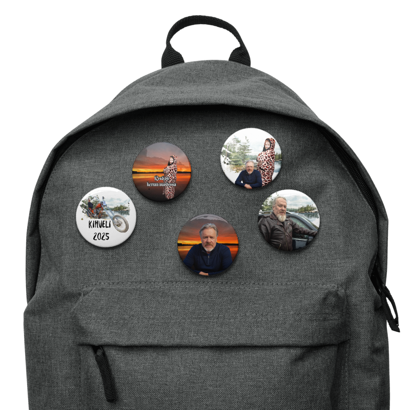 Helllive vahva Pinssi omalla kuvalla 5cm tai 3,5 cm