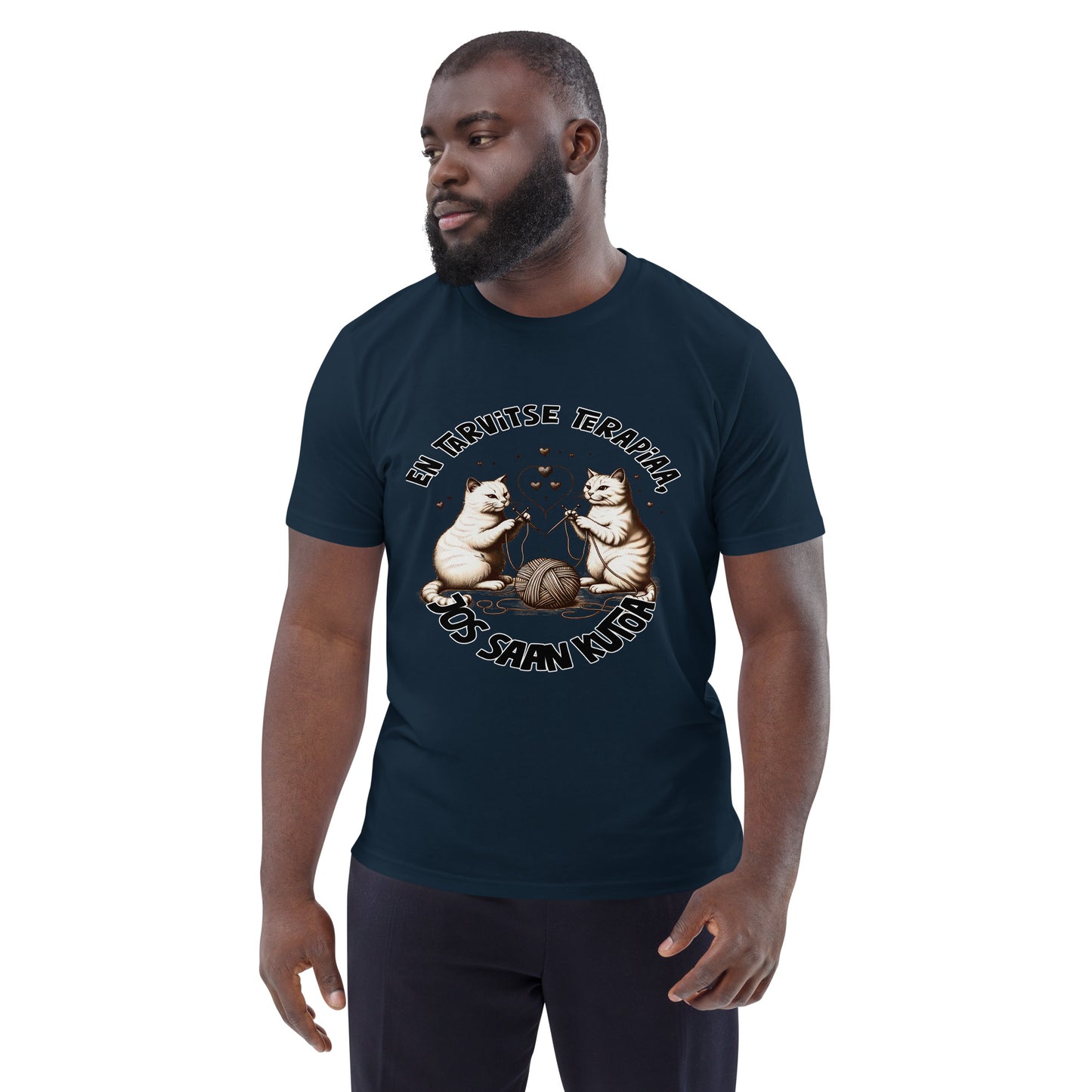 En tarvitse terapiaa, jos vain saan kutoa - Unisex t-paita