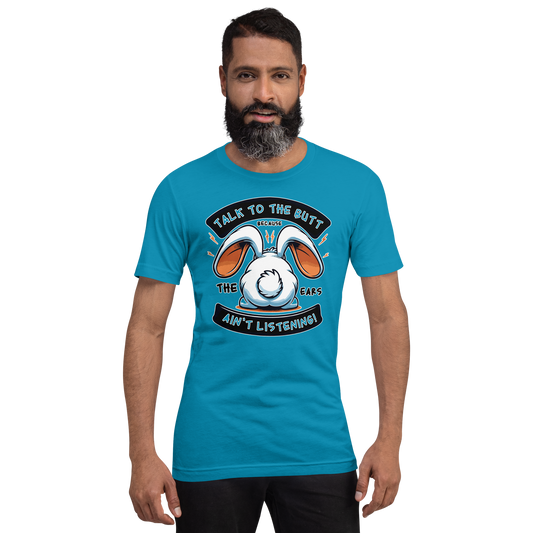 Unisex t-paita puhu pupun pepulle