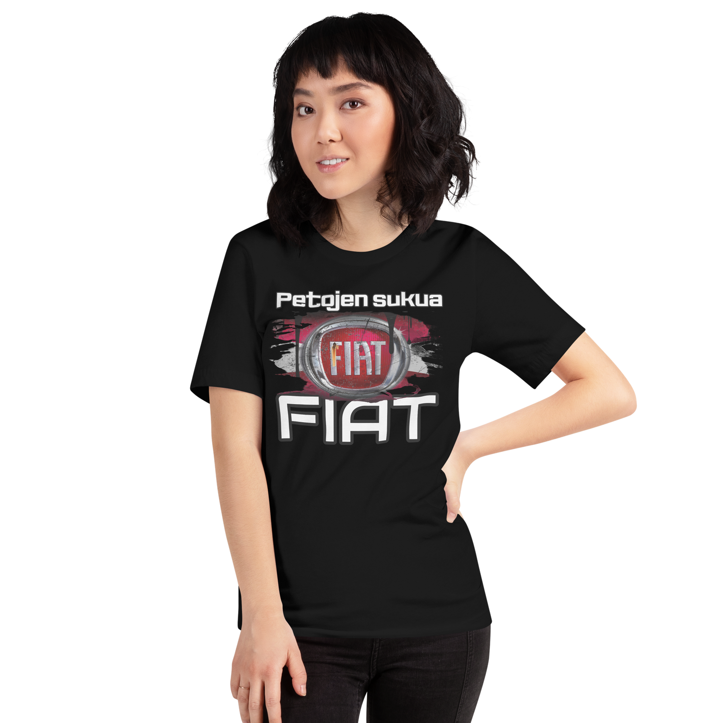 Unisex t-PAITA - PETOJEN SUKUA + oma teksti