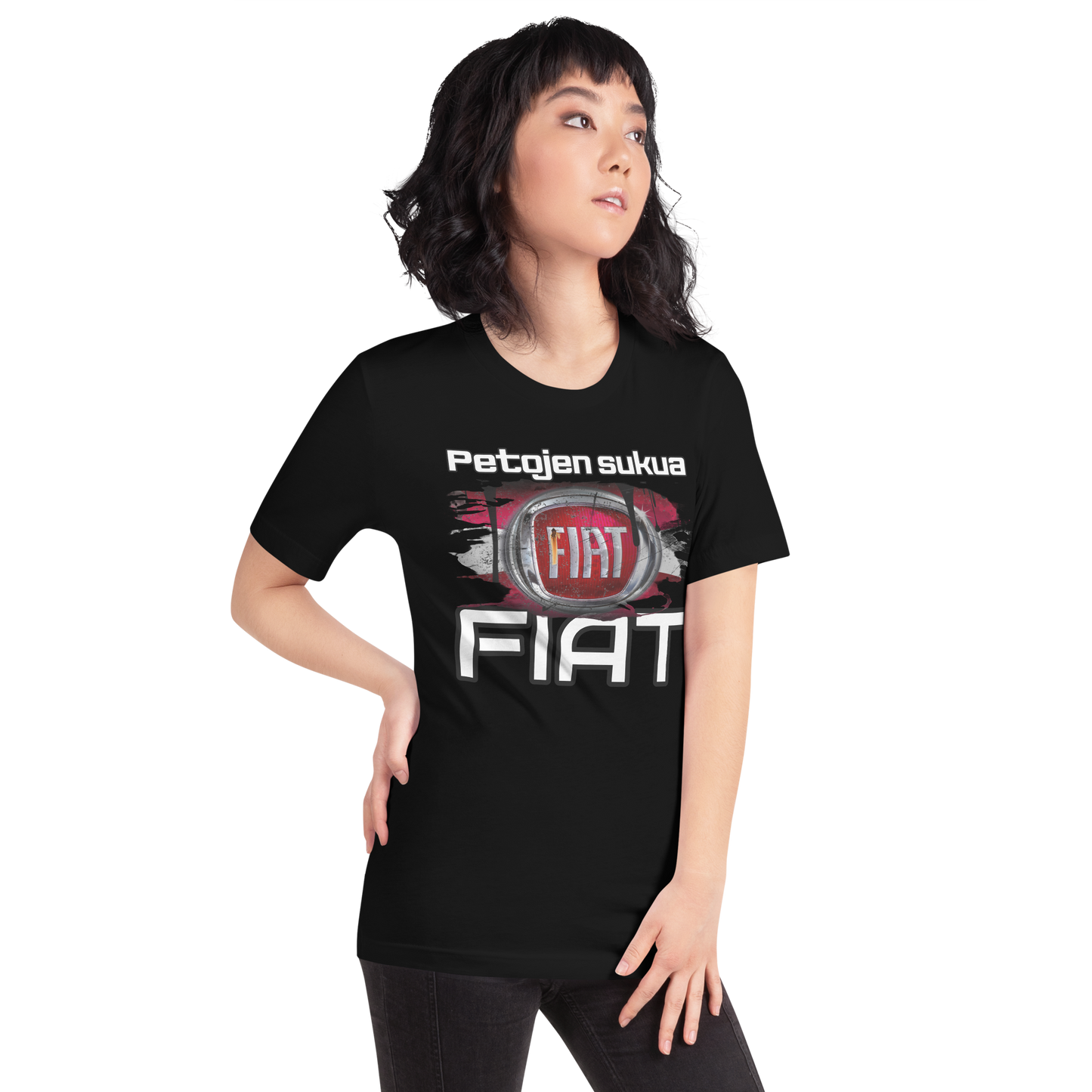 Unisex t-PAITA - PETOJEN SUKUA + oma teksti