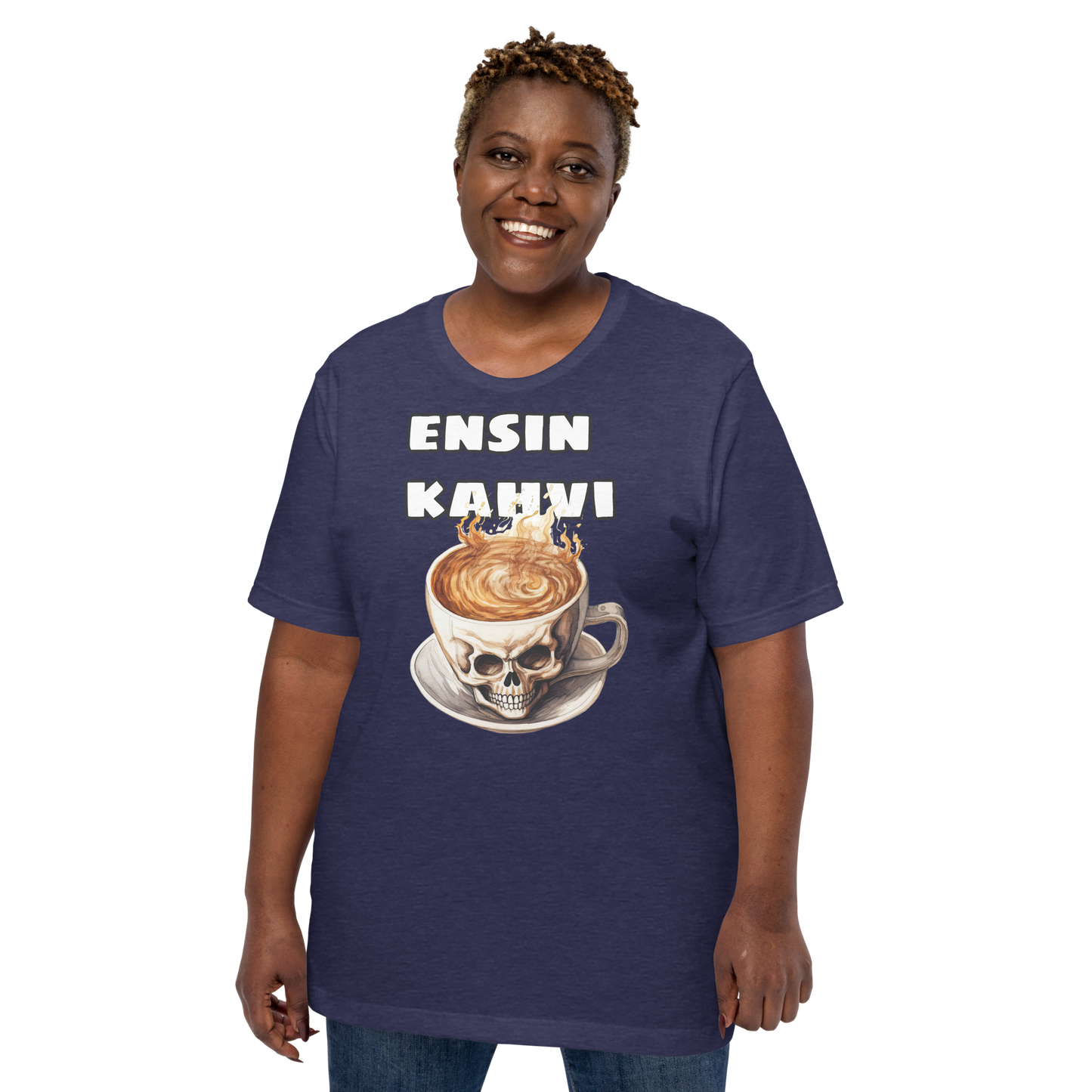 Unisex t-paita - ensin kahvi
