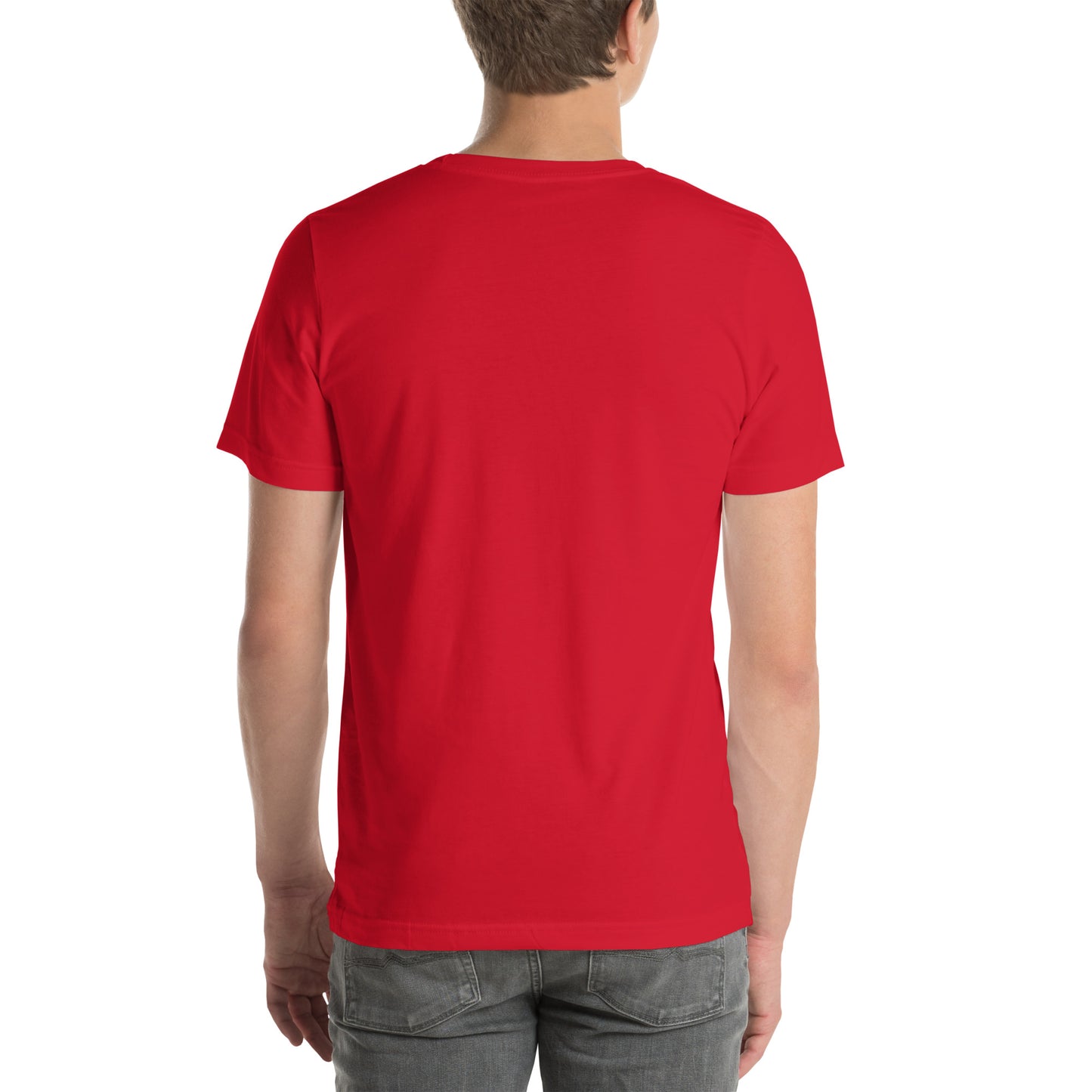 Unisex t-paita: oma teksti + en tarvitse terpiaa, jos vain saan neuloa