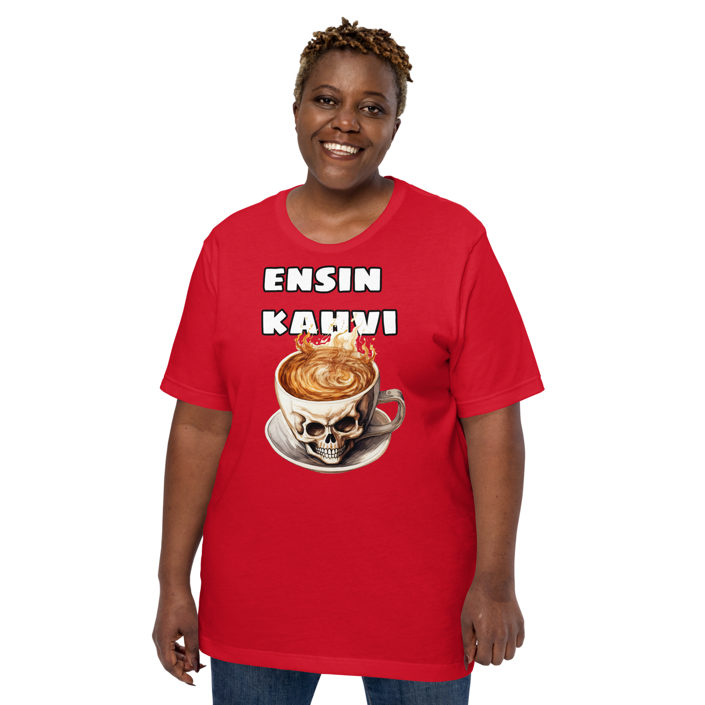 Unisex t-paita - ensin kahvi