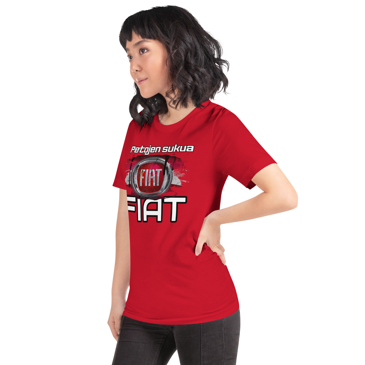 Unisex t-PAITA - PETOJEN SUKUA + oma teksti